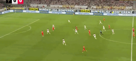 插卸球回传, 德国杯冠军, 近距离射门